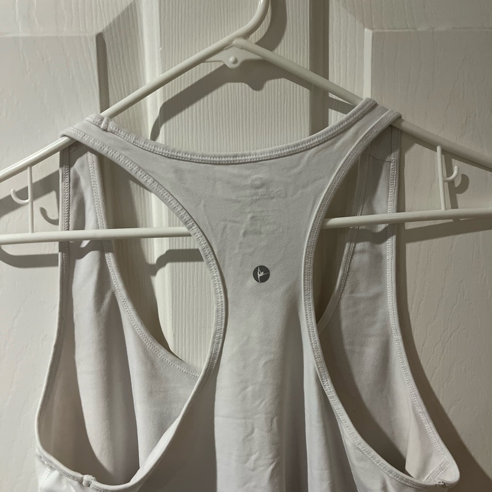White Athletic racer back tank top - Picture 2 of 3